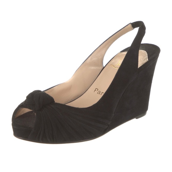Christian Louboutin Suede Slingback heels - Picture 2 of 5